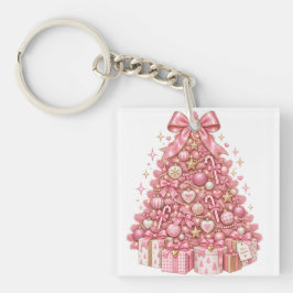 ピンクのクリスマスツリー オーナメント | コケット キーホルダー