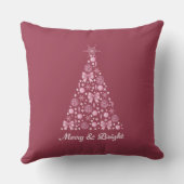 ピンクのクリスマスツリー クッション (裏面)