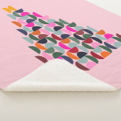 ピンクのクリスマスツリー シェルパブランケット (3/4)