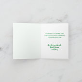 ピンクのクリスマスツリー シーズンカード (内部)