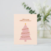 ピンクのクリスマスツリー シーズンポストカード (スタンド正面)