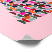 ピンクのクリスマスツリー ポスター (角)