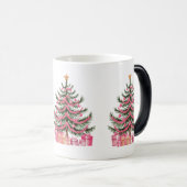 ピンクのクリスマスツリー モーフィングマグカップ (正面右)