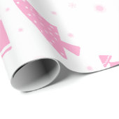 ピンクのクリスマスツリー ラッピングペーパー (ロールコーナー)