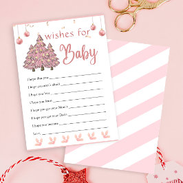 ピンクのクリスマスツリーSantaがベビーゲームに願う 招待状