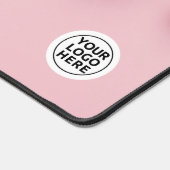 ピンクのクリスマスデスクマットマウスパッド デスクマット (コーナー)