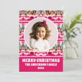 ピンクのクリスマスナツクラッカーバレリーナ写真 シーズンカード (スタンド正面)