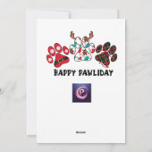 ピンクのクリスマスバルブのカスタマイズ可能 シーズンカード (裏面)