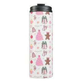 ピンクのクリスマスパターン タンブラー
