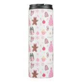 ピンクのクリスマスパターン タンブラー (裏面)
