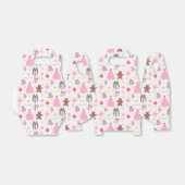 ピンクのクリスマスパターン フェイバーボックス (折り畳みなし)