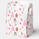 ピンクのクリスマスパターン フェイバーボックス (オープン)