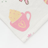 ピンクのクリスマスパターン フリースブランケット (角)