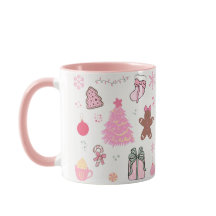 ピンクのクリスマスパターン