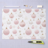 ピンクのクリスマスパターン 薄葉紙 (クラフト)