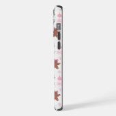 ピンクのクリスマスパターン iPhoneケース (左側面)