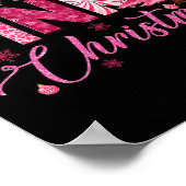 ピンクのクリスマスピンクのキリストの夢おもしろいを見ている ポスター (角)