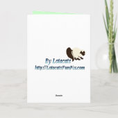 ピンクのクリスマスフラミンゴ3カード シーズンカード (裏面)