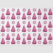 ピンクのクリスマスフラミンゴ 薄葉紙 (正面)