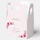 ピンクのクリスマスフローラ | Winter Girlベビーシャワー フェイバーボックス (オープン)