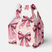 ピンクのクリスマスプレイドサンタボウズ フェイバーボックス (裏面サイド)