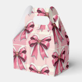 ピンクのクリスマスプレイドサンタボウズ フェイバーボックス (正面サイド)