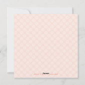 ピンクのクリスマスベイビーシャワー招待状 シーズンカード (裏面)