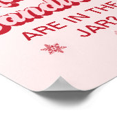 ピンクのクリスマスベビーシャワーゲーム ポスター (角)