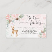 ピンクのクリスマスベビー鹿の本ベビーチケット エンクロージャーカード (正面)