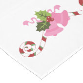 ピンクのクリスマスベルとお菓子 ミディアムテーブルランナー (コーナー)