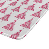 ピンクのクリスマスホリデーツリー カッティングボード (角)