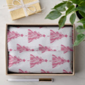 ピンクのクリスマスホリデーツリー 薄葉紙 (ギフト)