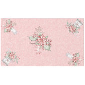 ピンクのクリスマスポインセチアグリッター背景 テーブルクロス (正面(横))