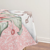 ピンクのクリスマスポインセチアグリッター背景 テーブルクロス (インサイチュ)