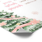 ピンクのクリスマスママオサバー外は寒い ポスター (角)