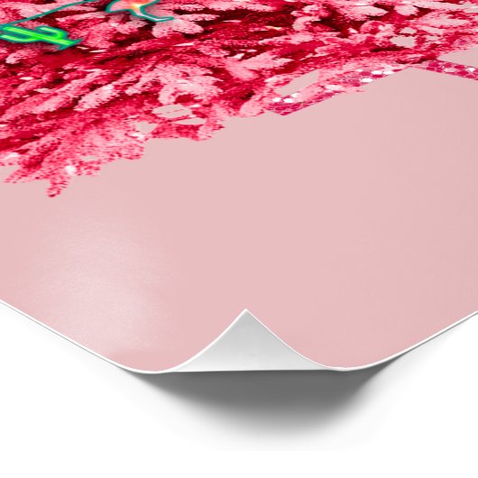 ピンクのクリスマスマーキーライトの夢を見ること ポスター (コーナー)