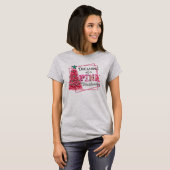 ピンクのクリスマスマーキーライトの夢を見ること Tシャツ (正面フル)