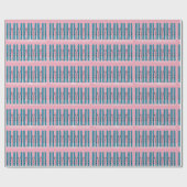 ピンクのクリスマスラッピング紙のブルースキー。 ラッピングペーパー (フラット)