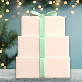 ピンクのクリスマス無地 ラッピングペーパーシート