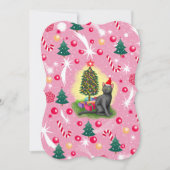 ピンクのクリスマス猫 (正面)