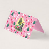 ピンクのクリスマス猫 (正面)