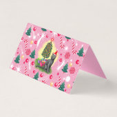 ピンクのクリスマス猫 (裏面)