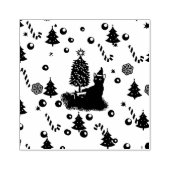 ピンクのクリスマス猫 ラバースタンプ (インプリント)