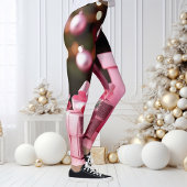 ピンクのクリスマス用レギンス レギンス
