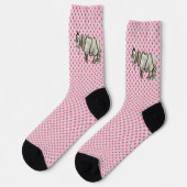 ピンクのクリスマス馬ソックス ソックス (左)