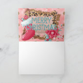 ピンクのクリスマス カード (内部)