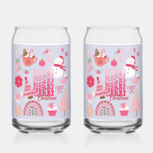 ピンクのクリスマス ガラス缶 (裏面)