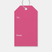 ピンクのクリスマス ギフトタグ (裏面)