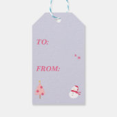 ピンクのクリスマス ギフトタグ (裏面)