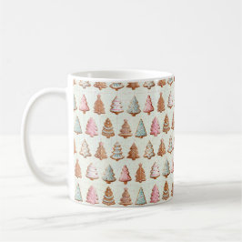 ピンクのクリスマス コーヒーマグカップ